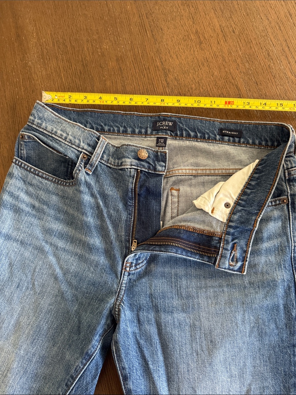 J. Crew Men's Straight Light Blue Denim Jeans